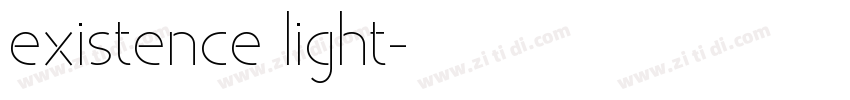 existence light字体转换